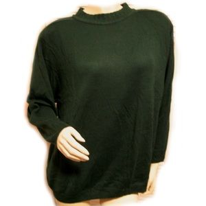 Vintage 70s 80s Fitting Image Wool/Woolen Knit Sweater Top 16 Green Grannycore